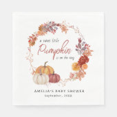 Serviette En Papier Petit Citrouille Boho Genre Baby shower neutre (Devant)