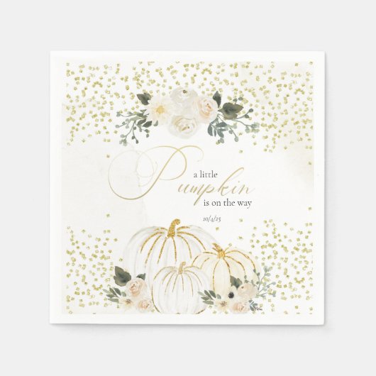 Serviette En Papier Petit Citrouille En Chemin (Devant)