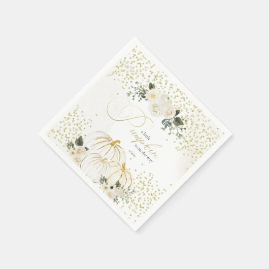 Serviette En Papier Petit Citrouille En Chemin (Coin)