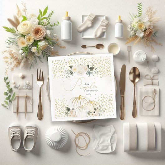 Serviette En Papier Petit Citrouille En Chemin