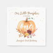 Serviette En Papier Petit Citrouille Genre Neutre Automne 1er Annivers (Devant)