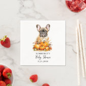 Serviette En Papier Petit Citrouille mignon Chiot Baby shower d'automn (En situation)