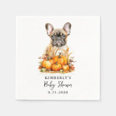 Serviette En Papier Petit Citrouille mignon Chiot Baby shower d'automn (Devant)