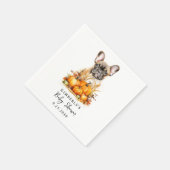 Serviette En Papier Petit Citrouille mignon Chiot Baby shower d'automn (Coin)