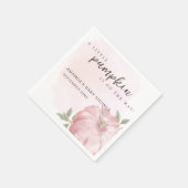 Serviette En Papier Petit Citrouille rose Baby shower d'automne (Coin)