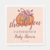 Serviette En Papier Petit Citrouille Rustique Baby shower d'automne Me (Devant)