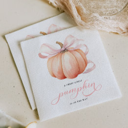 Serviette En Papier Petit Citrouille sur le Baby shower Way Pink Bow