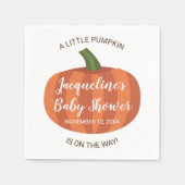 Serviette En Papier Petit Citrouille Sur Le Chemin Automne Baby shower (Devant)