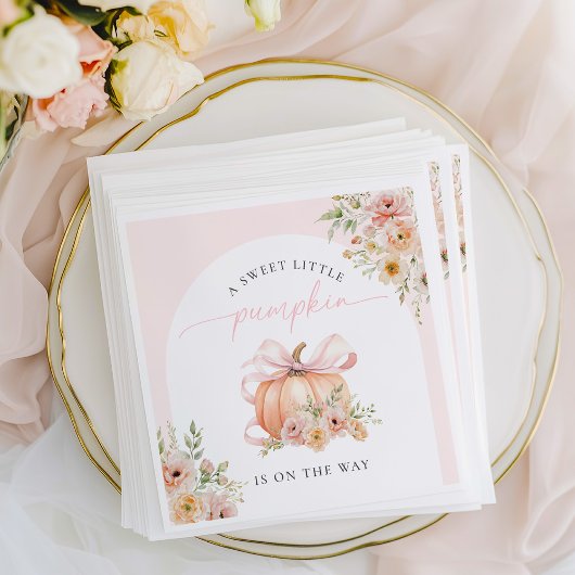 Serviette En Papier Petit Citrouille sur le chemin Baby shower