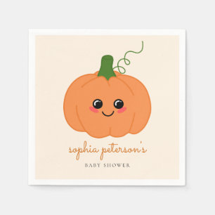 Serviette En Papier Petit Citrouille Sur Le Chemin Baby shower Automne