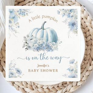 Serviette En Papier Petit Citrouille sur le chemin Baby shower Blue Bo