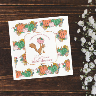 Serviette En Papier Petit Citrouille sur le chemin Baby shower des fil