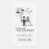 Serviette En Papier Petit couple éffrayant (Devant)