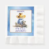Serviette En Papier Petit Cowboy Baby shower À Thème (Devant)