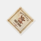 Serviette En Papier Petit cowboy mignon cheval bébé premier rodéo (Coin)