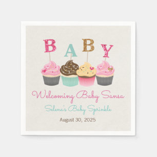 Serviette En Papier Petit Cupcake Baby Sprinkou Baby shower