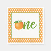 Serviette En Papier Petit Cutie Premier Anniversaire Napkin - Ou Point (Devant)