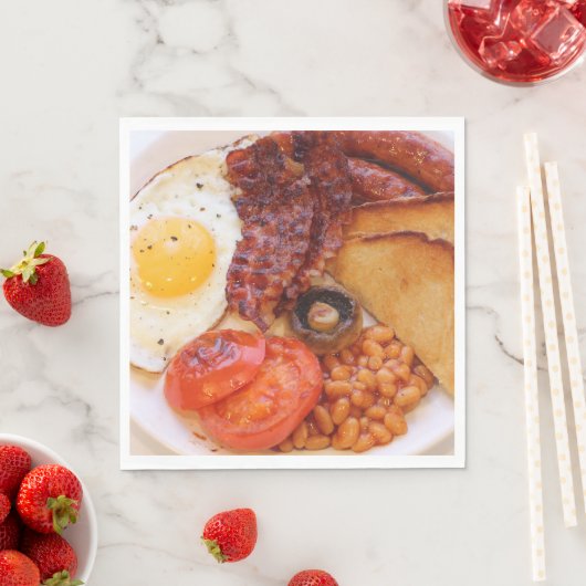 Serviette En Papier Petit déjeuner anglais complet Serviette serviette (En situation)