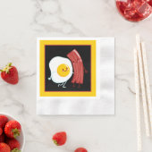 Serviette En Papier Petit-déjeuner au bacon et aux oeufs (En situation)