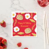 Serviette En Papier Petit déjeuner Brunch Anniversaire Fête Enfants mi (En situation)