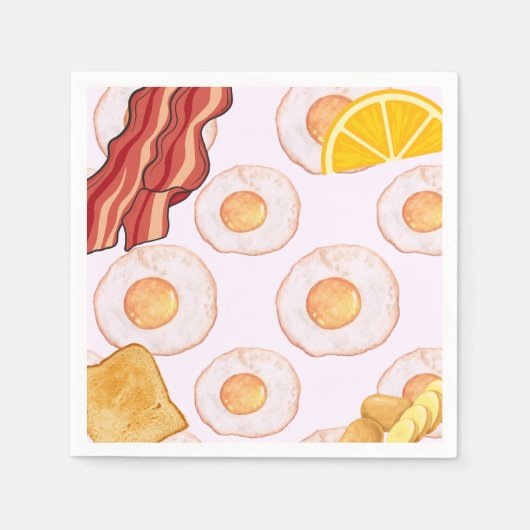Serviette En Papier Petit déjeuner - Brunch Papier serviettes (Devant)