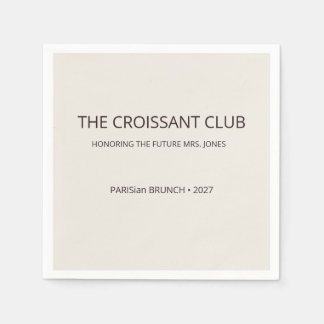 Serviette En Papier Petit déjeuner club croissant brun espresso minima