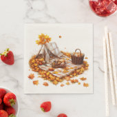 Serviette En Papier Petit déjeuner d'automne (En situation)