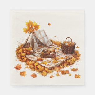 Serviette En Papier Petit déjeuner d'automne