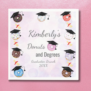 Serviette En Papier Petit déjeuner de fin d'études Donuts et Diplômes