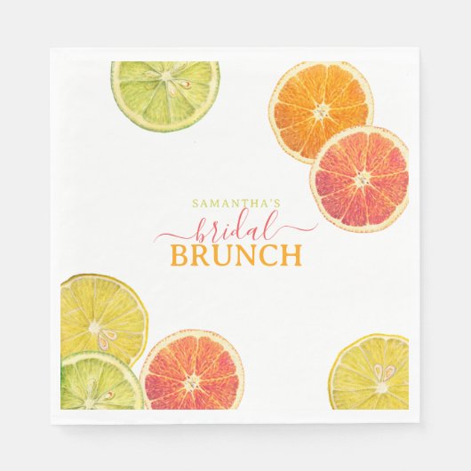 Serviette En Papier Petit déjeuner de mariage Citrus déjeuner Mariage  (Devant)
