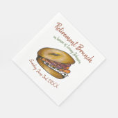 Serviette En Papier Petit Déjeuner de retraite Brunch Bagel Lox Capers (Coin)