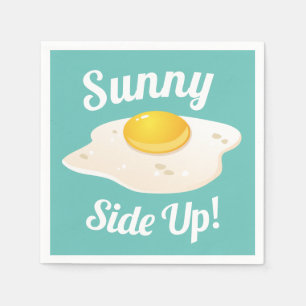 Serviette En Papier Petit-déjeuner d'oeufs frits Sunny Side Up
