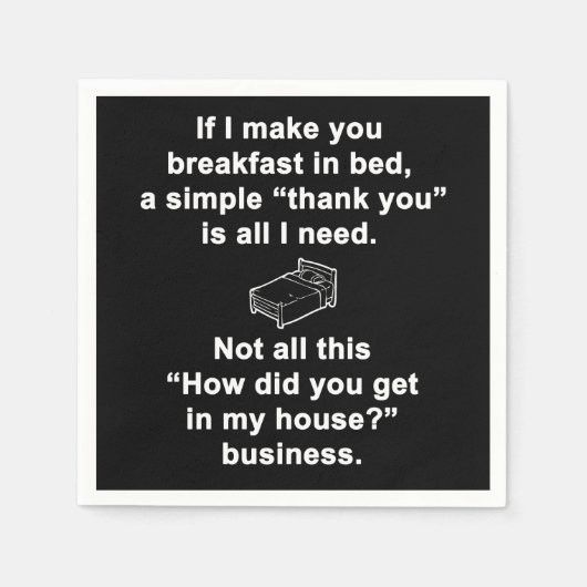 Serviette En Papier Petit déjeuner en Bed (Devant)