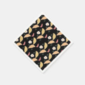 Serviette En Papier Petit-déjeuner Jambon et Cilantro Oeufs sur un Cro (Coin)