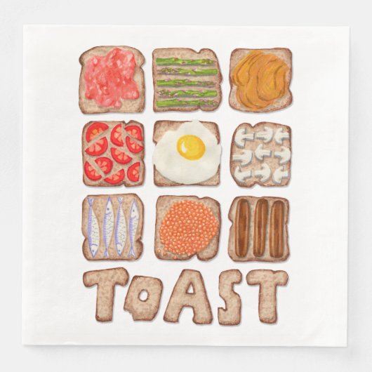 Serviette En Papier Petit-déjeuner Papier Toast Naples (Devant)