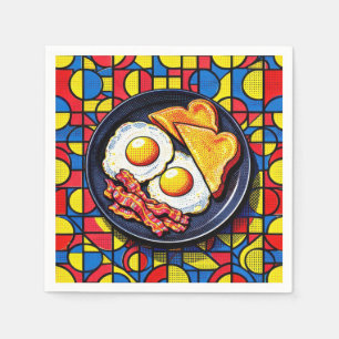 Serviette En Papier Petit déjeuner Pop Art