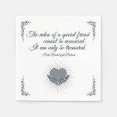 Serviette En Papier Petit déjeuner spécial Napkin en bleu (Devant)