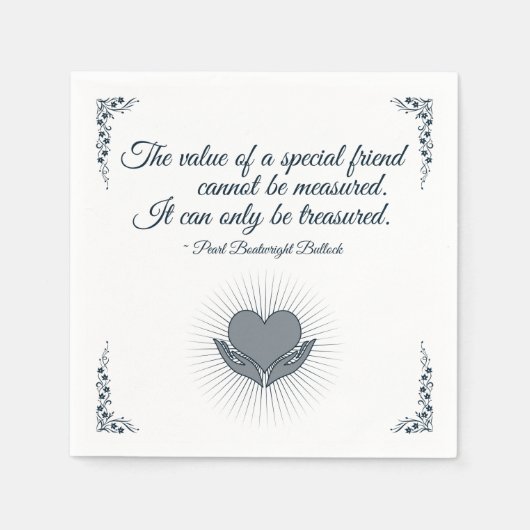 Serviette En Papier Petit déjeuner spécial Napkin en bleu (Devant)