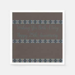 Serviette En Papier Petit Designer Brown Et Turquoise