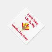 Serviette En Papier Petit Dindon En Route (Coin)