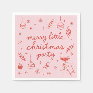 Serviette En Papier Petit doodle de fête de Noël
