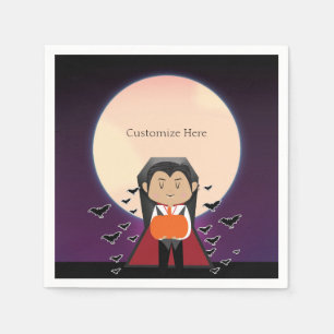Serviette En Papier Petit Dracula Vampire Halloween Fête d'anniversair
