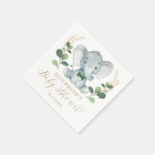 Serviette En Papier Petit éléphant petit Baby shower de verdure (Coin)