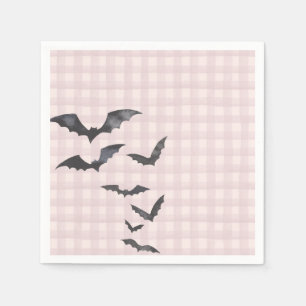 Serviette En Papier Petit fantôme rose pastel pour dessert d'anniversa