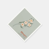 Serviette En Papier Petit Fleur sauvage Automne Rustique Boho Baby sho (Coin)