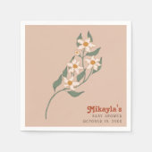 Serviette En Papier Petit Fleur sauvage Automne Rustique Boho Baby sho (Devant)