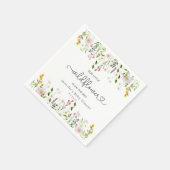 Serviette En Papier Petit fleur sauvage en route baby shower (Coin)