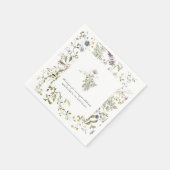 Serviette En Papier Petit Fleur sauvage | Fête d'anniversaire florale (Coin)