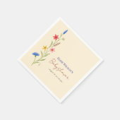 Serviette En Papier Petit fleur sauvage sucré en route (Coin)