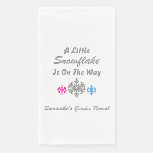 Serviette En Papier Petit flocon de neige en route (Devant)